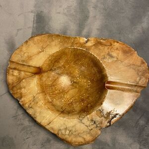 Action Lobeco genuine alebaster ashtray, 8 1/2 x6 1/4 inch